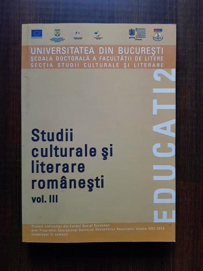 Studii culturale si literare romanesti volumul 3