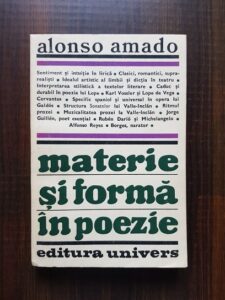 Amado Alonso - Materie si forma in poezie