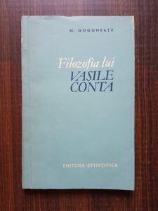Nicolae Gogoneata - Filozofia lui Vasile Conta