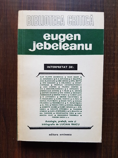 Eugen Jebeleanu. Biblioteca critica