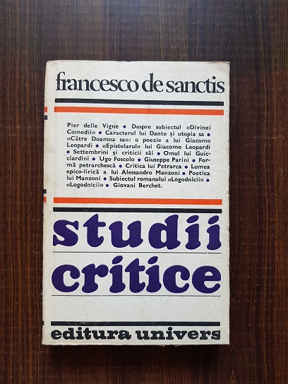 Francesco de Sanctis – Studii critice