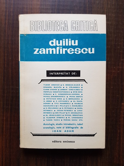 Duiliu Zamfirescu. Biblioteca critica