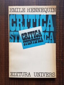 Emile Hennequin - Critica stiintifica