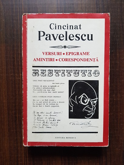 Cincinat Pavelescu – Versuri. Epigrame. Amintiri. Corespondenta