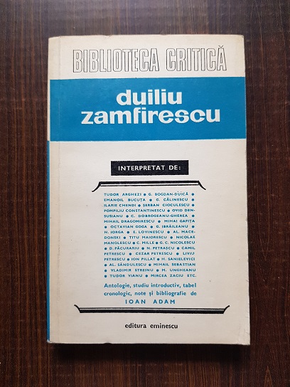 Duiliu Zamfirescu. Biblioteca critica