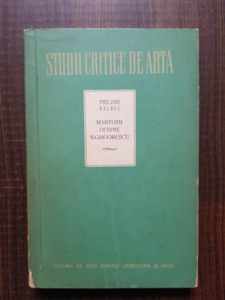 Ionel Jianu, Victor Benes - Marturii despre Nicolae Grigorescu