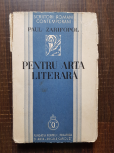 Paul Zarifopol - Pentru arta literara