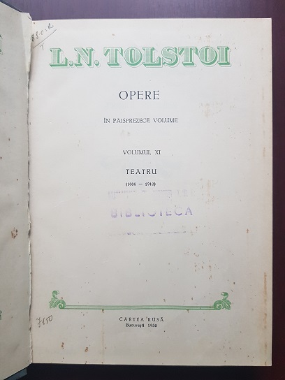 Lev Tolstoi - Opere volumul 9 Teatru - imagine 2