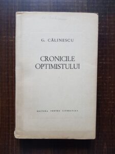 George Calinescu - Cronicile optimistului