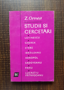 Z. Ornea - Studii si cercetari