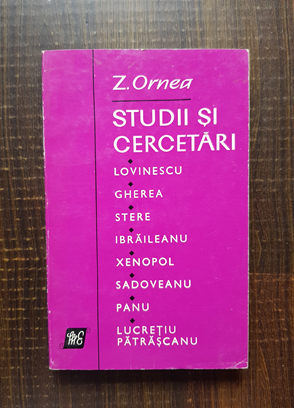 Z. Ornea – Studii si cercetari