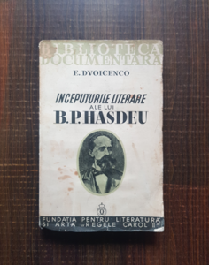 E. Dvoicenco - Inceputurile literare ale lui B. P. Hasdeu (1936)