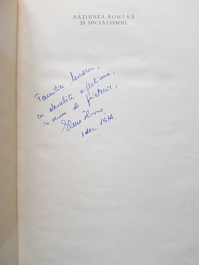 Elena Florea - Natiunea romana si socialismul (1974, cu autograful si dedicatia autoarei) - imagine 2