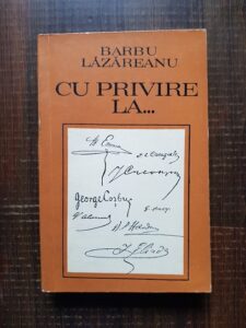 Barbu Lazareanu - Cu privire la...
