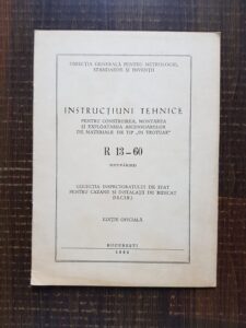 Instructiuni tehnice pentru construirea, montarea si exploatarea ascensoarelor de materiale de tip "in trotuar" R 13-60