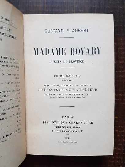 Gustave Flaubert - Madame Bovary (1911) - imagine 2