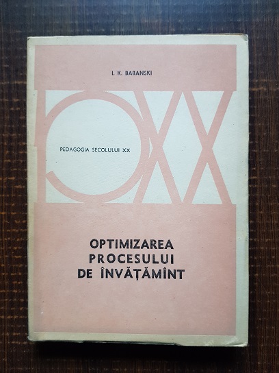 I. K. Babanski – Optimizarea procesului de invatamant