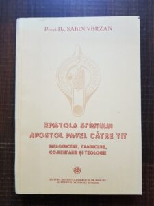 Sabin Verzan - Epistola Sfantului Apostol Pavel catre Tit