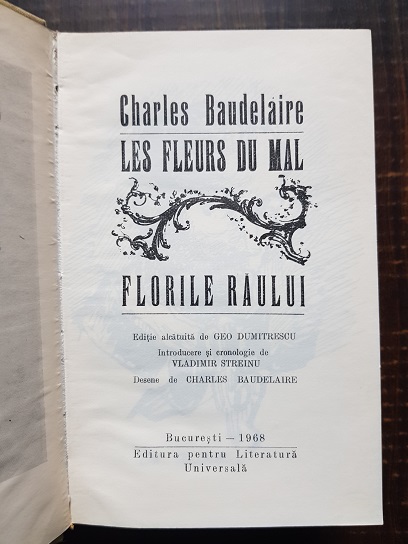 Charles Baudelaire - Les fleurs du mal / Florile raului (1968, editie bibliofila alcatuita de Geo Dumitrescu, 1556 pagini) - imagine 2