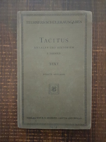 Tacitus – Analele si istorie. Tiberiu (1926, limba germana)