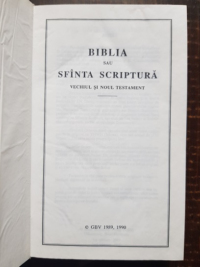 Biblia sau Sfanta Scriptura Vechiul si Noul Testament (1989) - imagine 2