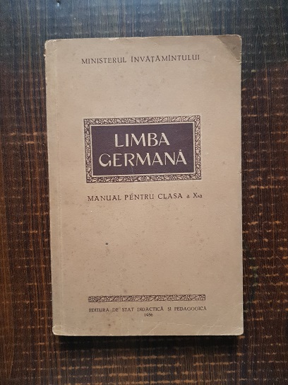 Limba germana, manual pentru clasa a X-a