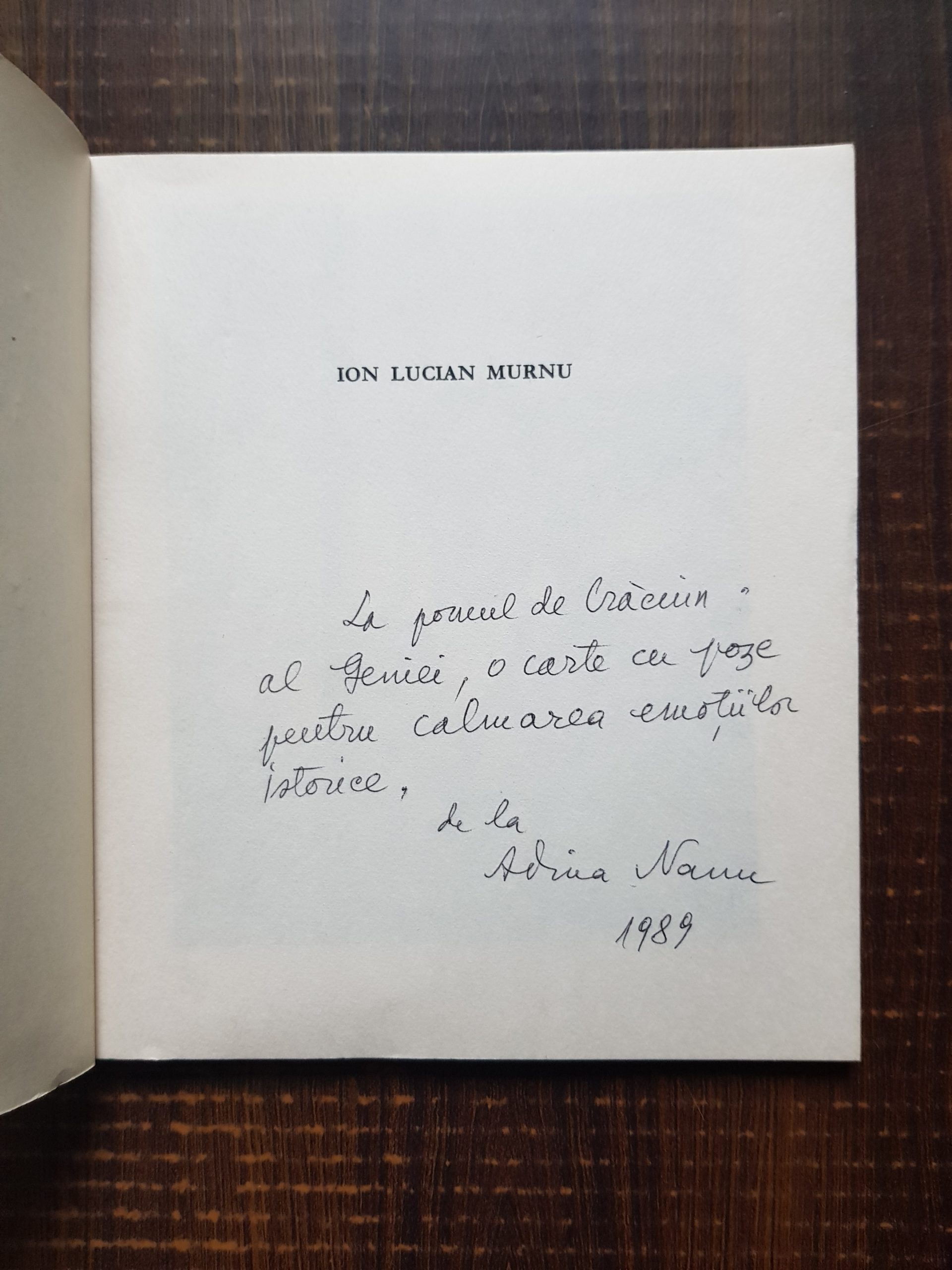 Adina Nanu - Ion Lucian Murnu (cu autograful autoarei) - imagine 2