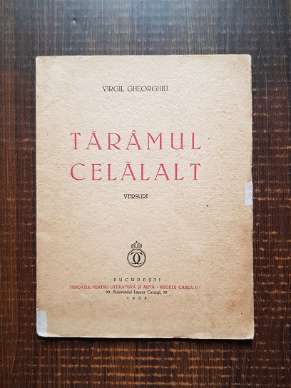 Virgil Gheorghiu – Taramul celalalt (1938, prima editie)