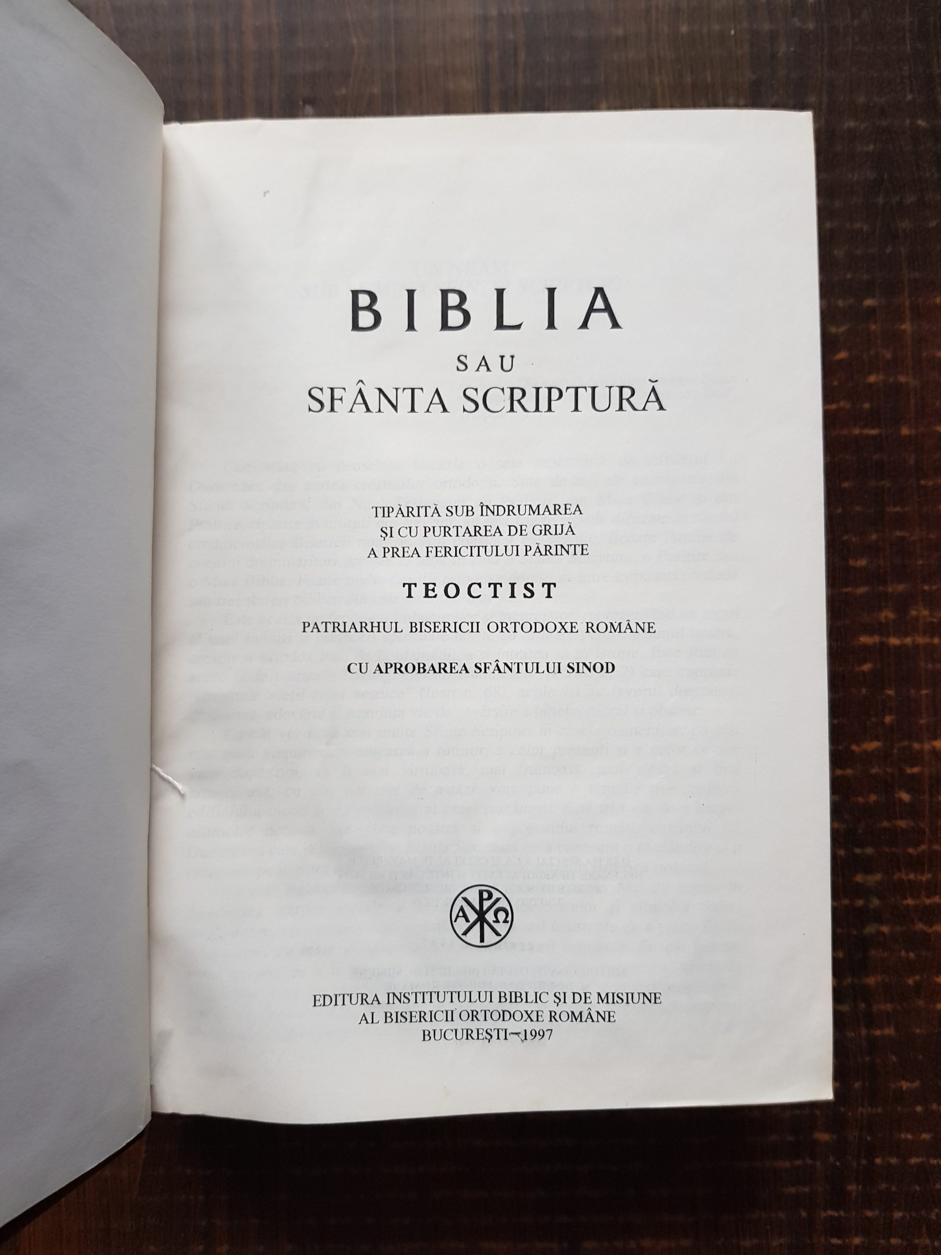 Biblia sau Sfanta Scriptura (1997, sub indrumarea Patriarhului Teoctist, reproduce textul editiei din 1982) - imagine 2