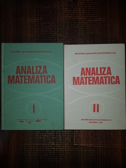 Miron Nicolescu, Solomon Marcus – Analiza matematica 2 volume (1980)