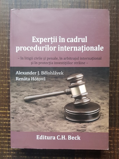 Alexander J. Belohlavek, Renata Hotova – Experti in cadrul procedurilor internationale