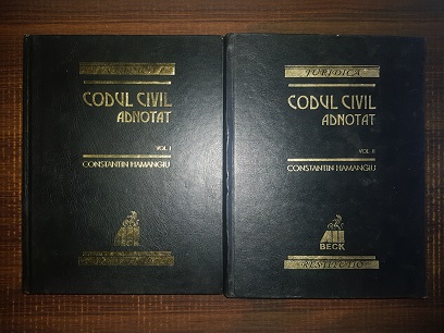 Constantin Hamangiu – Codul Civil adnotat. Volumele 1 si 2