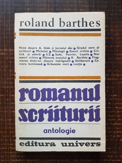 Roland Barthes – Romanul scriiturii. Antologie