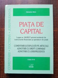 Sebastian Bodu - Piata de capital (2018, editie cartonata)
