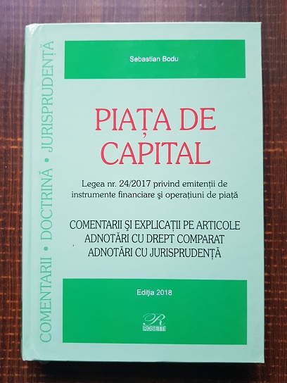 Sebastian Bodu – Piata de capital (2018, editie cartonata)