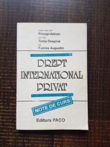 Pricopi Adrian - Drept international privat