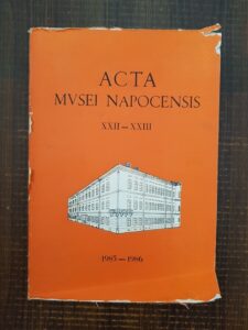 Acta Musei Napocensis volumul 22-23 (1985-1986, editie cartonata)