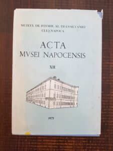Acta Musei Napocensis volumul 12 (1975, editie cartonata)