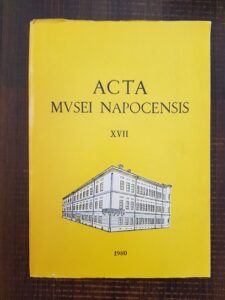 Acta Mvsei Napocensis volumul 17 (1980, editie cartonata)