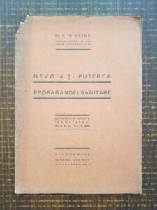 S. Irimescu - Nevoia si puterea propagandei sanitare (1938)