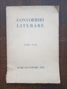 Convorbiri Literare. LXXI-6-10. Iunie-Octombrie 1938