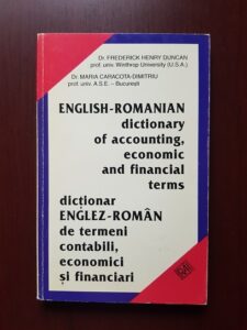 Frederick Henry Duncan - English-romanian dictionary of accounting, economic and financial terms