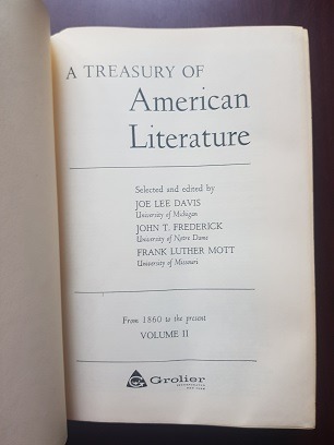 Joe Lee Davis, John T. Frederick, Frank Luther Mott - A treasure of American Literature 2 volume - imagine 3