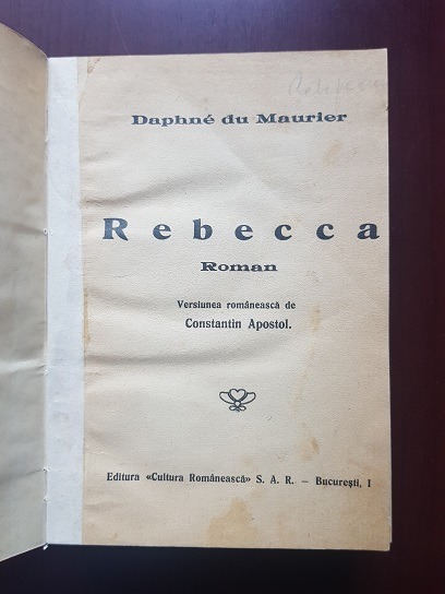 Daphne du Maurier - Rebecca (1945, editie cartonata) - imagine 2
