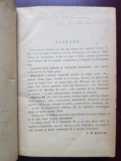 Ioan M. Bujoreanu - Collectiune de Legiuirile Romaniei vechi si cele noui. Volumul 3 (1885) - imagine 4