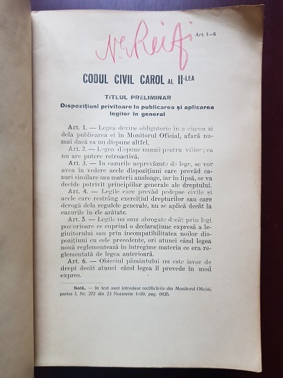 Codul Civil Carol al II-lea. Editie Oficiala (1939) - imagine 3