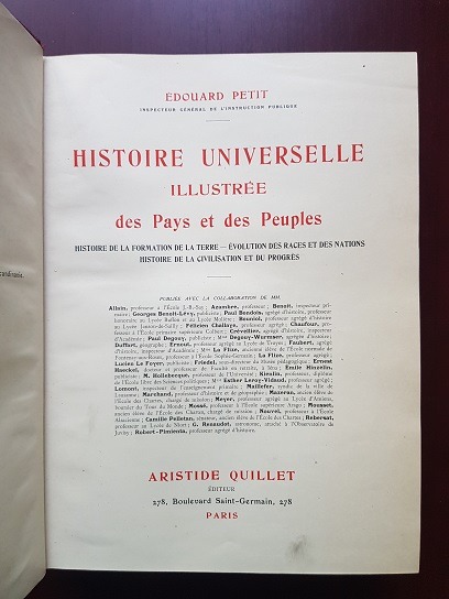 Edouard Petit - Histoire Universelle Illustree des Pays et des Peuples. Tome Premier (1913) - imagine 2