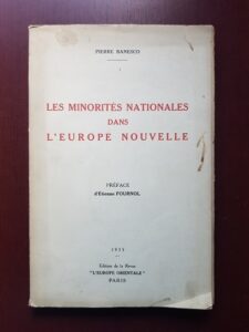 Pierre Banesco - Les Minorites Nationales dans L'Europe Nouvelle (1935)