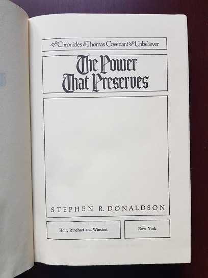 Stephen R. Donaldson - The power that preserves (1977, editie cartonata) - imagine 2