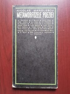 Nicolae Manolescu - Metamorfozele poeziei